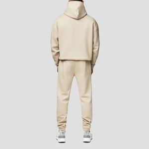 Venta al por mayor ropa de calle personalizada chándal de gran tamaño unisex con capucha y pantalones de chándal de peso pesado conjunto de moda de ajuste suelto - Product Image 2