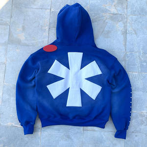 Vêtements de jogging d'entraînement d'hiver pour hommes, sur mesure, 100% coton, streetwear, ensembles de survêtement respirants et légers, strass - Product Image 6