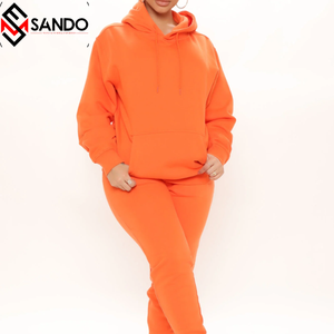 Unisex de alta calidad 100% algodón francés Terry Hoodie Jogger Set transpirable gimnasio Fitness ropa Plus estampado para correr Reversible - Product Image 3