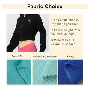 2025 nouvelle mode femmes haut court à capuche Style Unique OEM personnalisable grande taille vêtements pour l'hiver et le printemps - Product Image 5