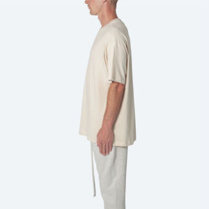 Camisetas de algodón 100% de ajuste relajado de alta calidad para hombres, colores personalizados e impresión de logotipos, compatible con OEM, Exportación de moda - Product Image 2