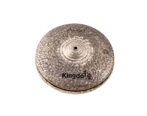 Platillo Hi-Hat de Bronce B20 de 13 Pulgadas, Forjado a Mano, Tono Oscuro Seco, Kit de Batería Profesional, Serie <span class=keywords><strong>Kingdo</strong></span> Artist - Product Image 1