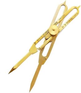 Sadaf náutico latón escala proporcional divisor herramienta de dibujo profesional 6 "largo latón completo - Product Image 5