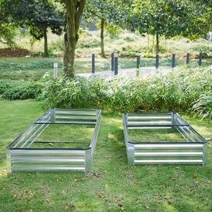 Custom Modern 8x4x1FT Raised Garden <b>Planter</b> Bed Metal Corrugated <b>Planter</b> Garden Boxes High Quality <b>for</b> Garden, Decoration - Product Image 3