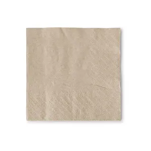 Best Selling Cocktail Napkins Recycled Paper 20x20cm 2-Ply 1/4 <b>Fold</b> Brown Color Disposable Napkins - 4800 pcs/carton - Product Image 2