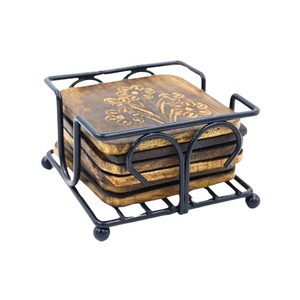 Posavasos de madera hechos a mano, posavasos de mesa asequibles para tazas calientes, vasos y uso diario en la cocina de WORLD CRAFT IMPEX - Product Image 4