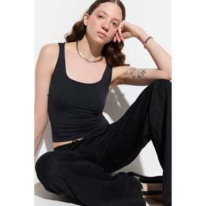 Blusa Casual de Manga Corta para Mujer con Logotipo Bordado, Cuello con Volantes, Patrón 3D, Decoraciones de Encaje con Lentejuelas, Talla XL, Tejido de Punto Holgado - Product Image 3