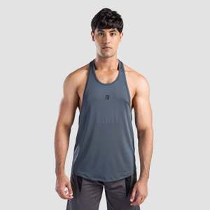 GA Ultimate Men's Muscle Fitness Tank Top Breathable and Compression Dark Grey Hooded Gym <b>Vest</b> XL Size Blank Pattern - Product Image 1