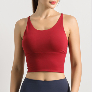 เสื้อชั้นในกีฬาโยคะสำหรับผู้หญิงแบบสั่งทำพิเศษ ด้านหน้าออกแบบเอง รองรับสูง แห้งเร็ว ระบายอากาศได้ดี เป็นมิตรกับสิ่งแวดล้อม ผลิตจากผ้าสแปนเด็กซ์/โพลีเอสเตอร์ รับผลิตแบบ OEM - Product Image 1