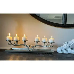 Bougeoir en or de luxe avec bougeoirs de pièce maîtresse de forme artistique moderne faits à la main par Zahid exporte l'Inde en Inde - Product Image 3