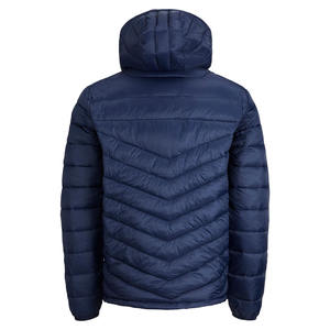 Veste parka vintage pour homme, Canada, fermeture éclair, capuche amovible, matelassée, col montant, uni, teinture unie - Product Image 2