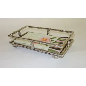 ถาดปักลวดลายที่ทันสมัยทำด้วยมือหรูหราสำหรับงานแต่งงานของขวัญตกแต่งห้องนั่งเล่นจัดแต่งทรงผมแบบใช้แล้วทิ้ง Zahid - Product Image 1