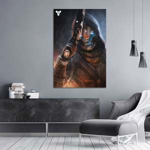 Póster de Destiny 2 Cayde-6 sobre lienzo, diseño moderno, marco negro para uso en pared - Product Image 2
