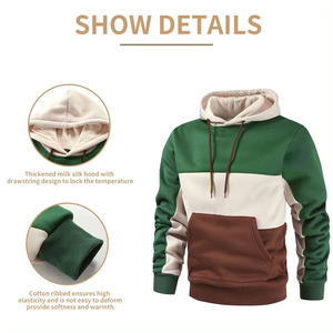 Sudaderas con capucha de calidad superior para hombre, sudadera de lana gruesa cálida de invierno, ropa de calle, traje de entrenamiento de gimnasio informal a la moda - Product Image 5