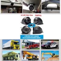 Caméra de vue latérale AHD 1080P pour camion MDVR | Caméra de détection d'angle mort étanche IP69K avec connecteurs d'aviation M12 pour bus et camping-car