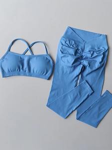 Vêtements de sport personnalisés, vêtements de sport actifs, ensemble de yoga deux pièces, vêtements pour femmes, centre de remise en forme, soutien-gorge de sport à dos nageur - Product Image 4