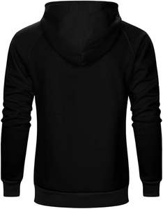 เสื้อฮู้ดสวมหัวสีทึบของผู้ชายผ้าฟลีซมีฮู้ดผ้านุ่มมีกระเป๋า - Product Image 3