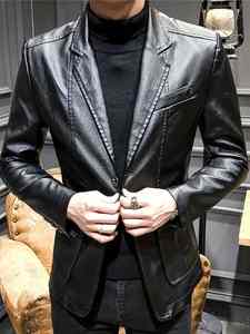 Nouvelle arrivée, veste en cuir véritable de haute qualité, veste en cuir fine pour homme, veste en cuir d'automne, veste en cuir grande taille - Product Image 4