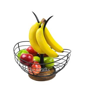 Hôtellerie Et Panier Suspendu De Restaurant En Fer Noir Couleur Ustensiles De Cuisine Panier De Fruits À 2 Niveaux À Des Prix Raisonnables - Product Image 3