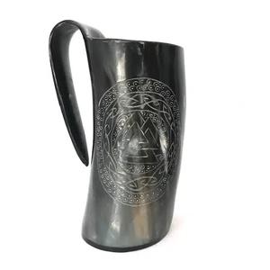 Taza de cuerno vikingo técnica pulida venta al por mayor Venta caliente para el hogar Hotel restaurante ágata estilo Animal característica impermeable - Product Image 3