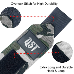 Weight Lifting Wrist Wraps Custom Logo <b>Hook</b> and Loop Closure Breathable Polyester & Cotton Fitness Gym Wraps for Unisex - Product Image 5