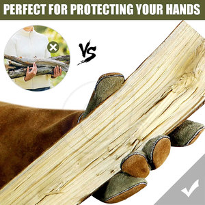 Guantes de soldador de cuero de material suave de alta calidad Guantes de soldador de cuero ligeros más vendidos - Product Image 4