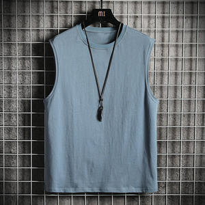 High Quality Men's Tank Top for Sports Gym Workout and Training Solid Color High Quality Print Size XL for Summer <b>Running</b> - Product Image 5