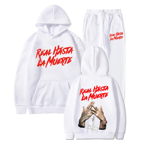 ชุดวอร์มผู้ชายผ้าฝ้ายคุณภาพสูงเป็นมิตรกับสิ่งแวดล้อม พิมพ์โลโก้ได้ตามต้องการ ชุดฮู้ดดี้แบบยูนิเซ็กซ์ ชุดสเวตเตอร์ขนาดใหญ่ ยืดได้สี่ทิศทาง - Product Image 4