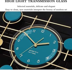 Reloj de pared de metal de lujo de gran tamaño, marco de hierro redondo moderno para sala de estar, dormitorio y decoración de pared de oficina - Product Image 6