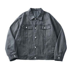 Veste en toile vintage pour hommes, design personnalisé de grande taille avec plusieurs poches, vêtements d'hiver - Product Image 4