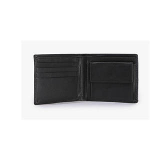 Cartera de bolsillo hecha a mano negra 100% de cuero genuino para hombre, venta al por mayor, tarjetero plegable antirrobo personalizado para uso diario, monedero corto - Product Image 3