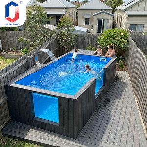 Piscine hors sol en fibre de verre ronde de 15 pieds, résistante aux UV, avec filtre, pompe et échelle pour la cour familiale - Product Image 1