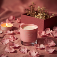 Bougie parfumée à mèche en bois crépitante, dans un bocal en verre ambré transparent, à la cire de soja naturelle, pour une ambiance chaleureuse et douillette