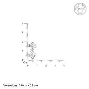 Pendientes de moda con forma de flor de Bedstraw de plata pura 925 - Product Image 5