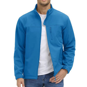 Vente directe d'usine veste Softshell d'extérieur de style tendance veste coupe-vent imperméable logo personnalisé tissu respirant OEM - Product Image 1