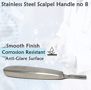 Haute qualité n ° 4 poignée de scalpel chirurgical manuel en acier inoxydable matériel crédible BP poignée porte-lames Scalpel 4 - Product Image 4