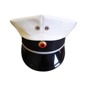 Gorra de Piloto Negra con Correa, Gorra de Capitán con Cordón Trenzado, Correa Ajustable y Logotipo Bordado, Gorra Deportiva Transpirable para Hombre - Product Image 3