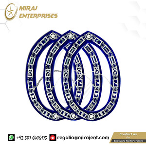 Colliers de chaîne maçonniques personnalisés Master Mason Silver Chain Colliers avec différents 3 maçonniques - Product Image 4