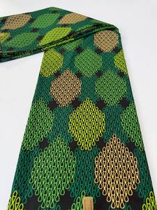 High Quality Cameroon African Wax Print and Ankara Cotton Fabric 6 Yard Turquoise for Dressmaking Fashion and Sewing - Product Image 6