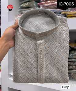 Derniers vêtements pour hommes Readymade Premium Rayon Traditional Wear Kurta et Raymond Cotton Pyjama Set with Cheap Price Ethnic Wear - Product Image 2