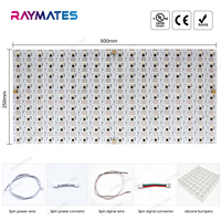 RAYMATES Hoja LED Digital SPI Matriz Luz DC24V SMD5050 RGB Flexible Panel de Hoja LED Recortable 20W Hoja de Retroiluminación LED