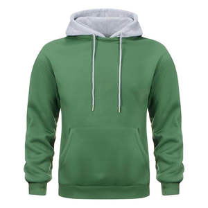 Sweat-shirts à capuche en coton 100% doublés en tricot, anti-rides, personnalisés pour hommes, vente en gros 2025, vêtements de sport, pull-over uni, coupe courte, salle de sport - Product Image 1