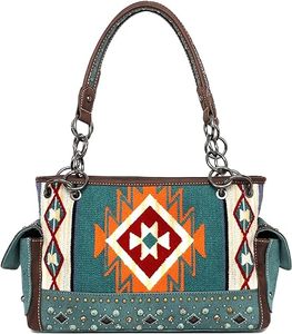 กระเป๋าถือสะพายไหล่แบบตะวันตกและกระเป๋าคาดลำตัวสำหรับผู้หญิงกระเป๋าโท้ทสำหรับเก็บกระเป๋าถือ Aztec สำหรับเดินทางวันหยุดสุดสัปดาห์ - Product Image 1