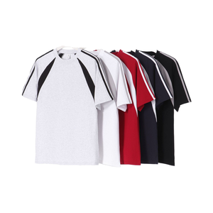 Tallas grandes para hombre para camisas Venta de fábrica Alta calidad 100% Algodón Transpirable Secado rápido Manga corta Camiseta de color liso - Product Image 1