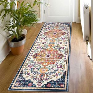 Tapis de couloir moderne pour couloir, tissé à la main, géométrique, doux, antidérapant, lavable, écologique, pour la décoration intérieure. - Product Image 2