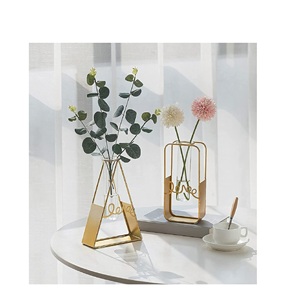 Handmade Iron Flower <b>Vase</b> Floor Design with Coastal Style for Easter Occasions - Product Image 4