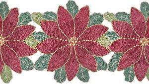 Decoración navideña y diseño de hojas con cuentas, Mantel Individual para mesa de comedor, tapete elegante, corredores decorativos hechos a mano para boda - Product Image 4