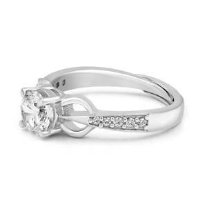 NOVAMART Fine Zarkan Trident Statement <b>Ring</b> 10k Gold and Platinum Rhodium Plated Featuring <b>Garnet</b> Topaz for Engagement Wholesale - Product Image 4