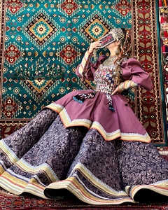 ชุดแต่งงานแบบชาวอัฟกันทำมือสำหรับคู่รักและเด็กดีไซน์ล่าสุดจากงานเหรียญตราอัฟกันประเพณีอัฟกานิสถาน - Product Image 3