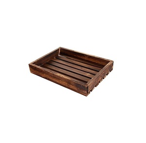 Upgrade Your Kitchen with Premium Acacia Wood Serving Tray Stylish <b>Square</b> Platter with <b>Steel</b> Handle for Easy Use - Product Image 2